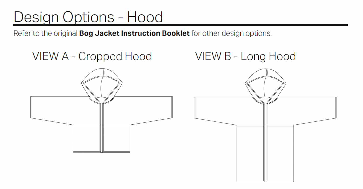 Bog Jacket WITH Hood Expansion Sewing Pattern [low waste design for sizes 0-30] [paperless pattern]